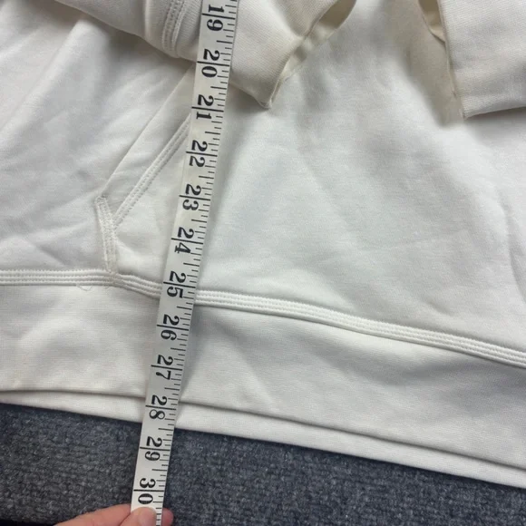 NIKE Men’s White Hoodie White Swoosh Sweatshirt size: Large - Picture 6 of 8